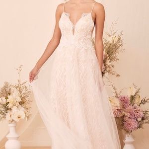 Bridal dress wedding dress engagement dress tulle embroidered maxi dress